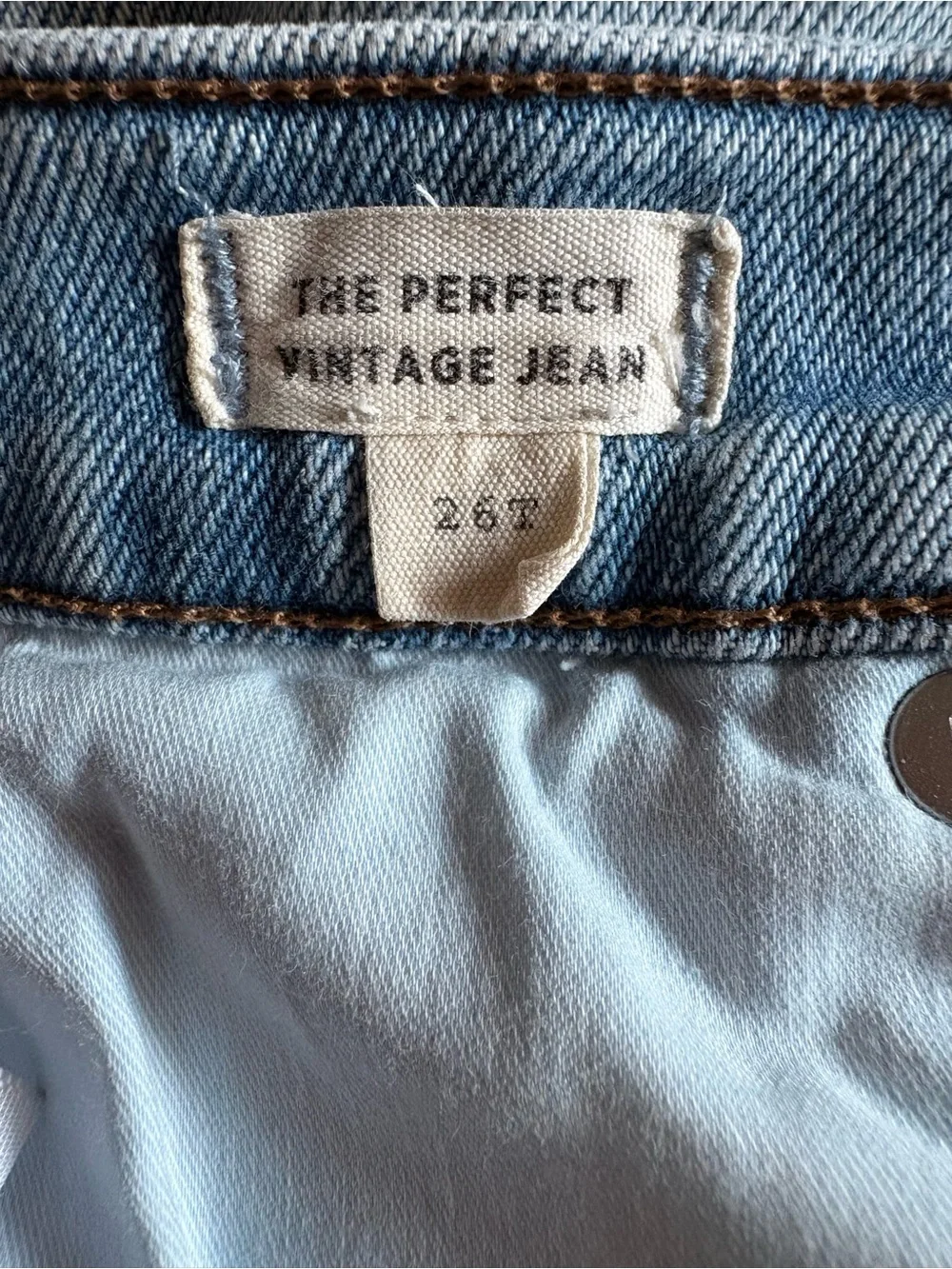 Madewell Perfect Vintage Jean Worn Out Edition Coffey Wash 26T